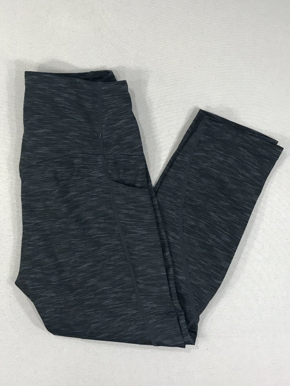 Athlio Leggings Women's Medium Black Gray Pull On Capri High Rise Pocket Yoga